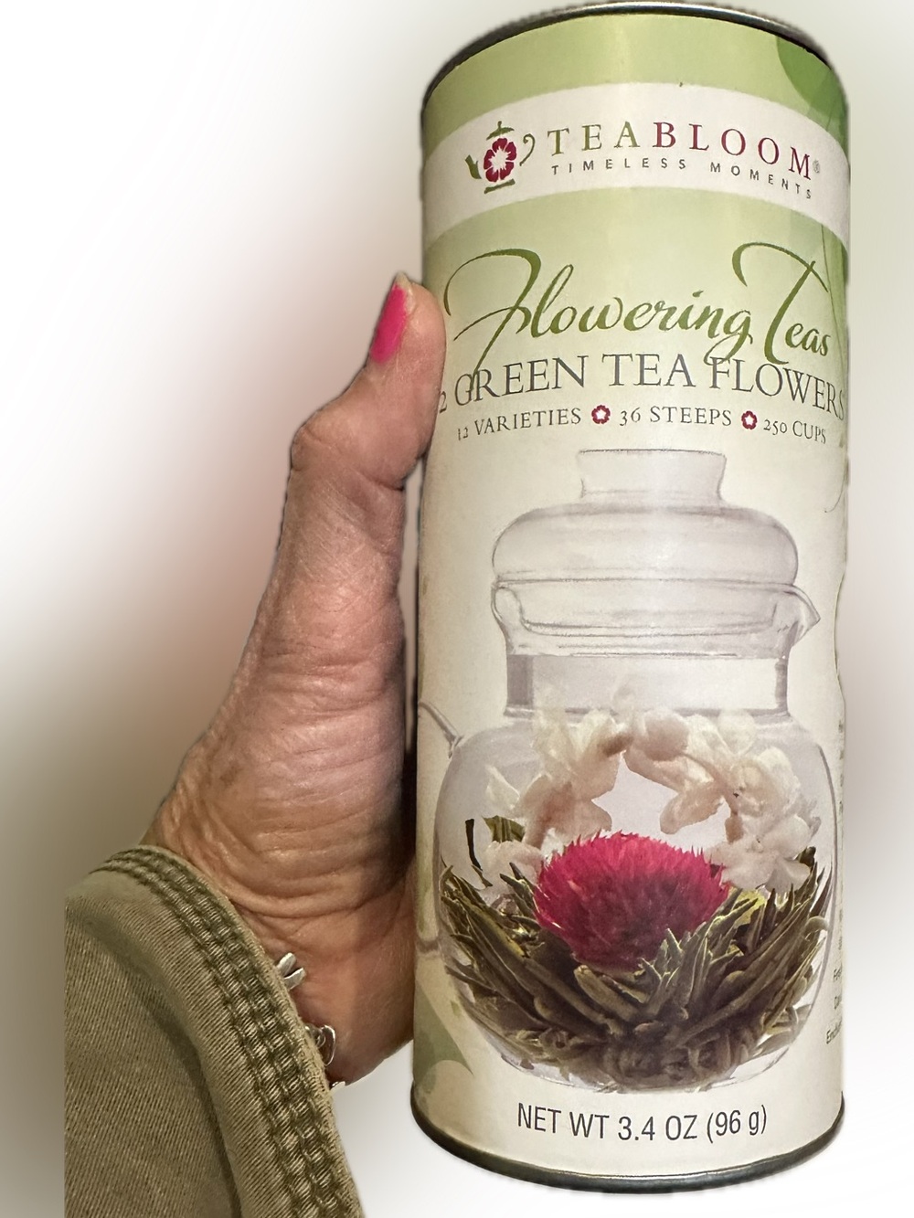 2020 TEABLOOM FLOWERING GREEN TEA FLOWERS 11 CT COLLECTIBLE TIN HEALTHY HOT COLD - Picture 5 of 12